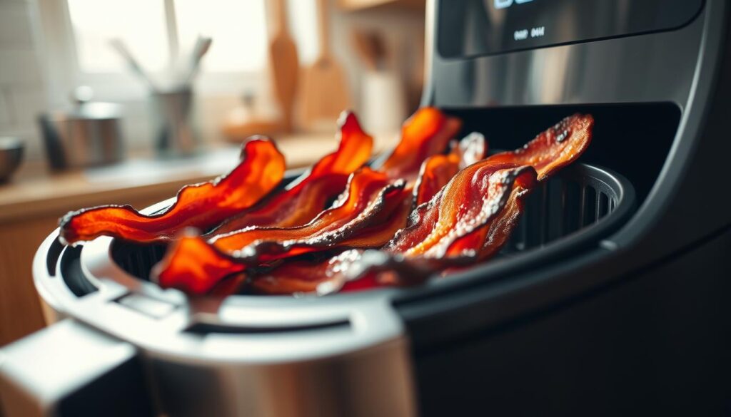 air fryer bacon cooking